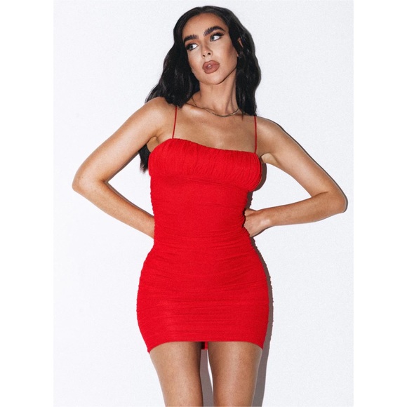New Princess Polly Penney Mini dress in Red Size 6 - Picture 1 of 5